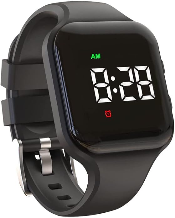 Vibrating Alarm Watch Rechargeable 15 Alarm Reminder Wristband Potty Training Watch with Lock Screen