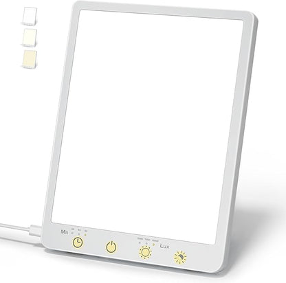 Light Therapy Lamp - 10000 Lux 3 Color Temperature & Wall Mountable, with Memory Function, Touch Control Portable Light Therapy Lamp for Home & Office (Wired Only).
