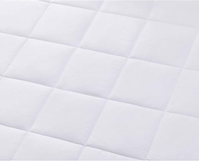 TONGDADA California King Size Weighted Blanket | 90''x108'',25lbs | Perfect for Couples | Premium Cotton Material with Glass Beads | White