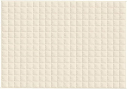 vidaXL Brushed Polyester Microfiber Weighted Blanket Light Cream - Comfy Sleep Aid, 54.3'' x 78.7'' Filled Bedding, Perfect for Bedroom or Lounge Area
