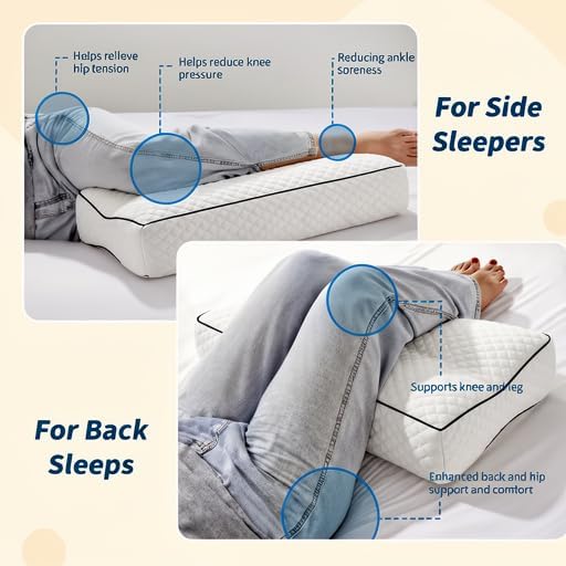 goprety Knee Pillow for Side Sleepers – Relieve Hip, Back & Sciatica Pain, Support Spine Alignment for Better Sleep