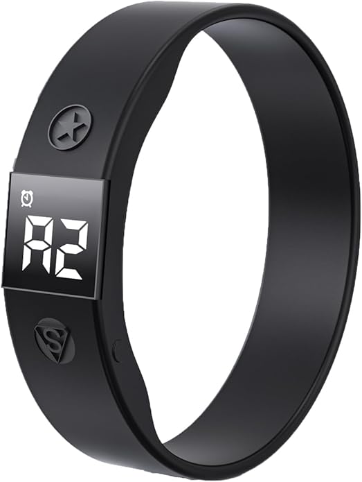 Vibrating Alarm Watch Water Resistant Wake Up Wristband Silent Medical Reminder Watch - with Timer and 8 Daily Alarms