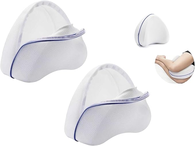Replacement Pillow Cover for Contour Legacy Leg & Knee Foam Support Pillow-Cover ONLY (White) (2)