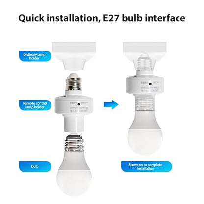 Smart Light Socket, 4 Pack WiFi Light Bulb AdapterApp Control Voice Control Timer Function Group Control Easy Installation for Home Office White 92x62mm (4 Packs)