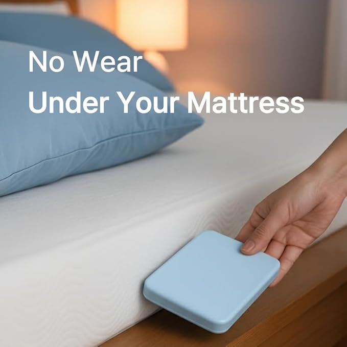 Smart Sleep Tracker – Non-Wearable Sleep Monitor with Advanced Sleep Analysis, Breathing Monitoring, Emergency Alerts, AI Sound Therapy & App Control