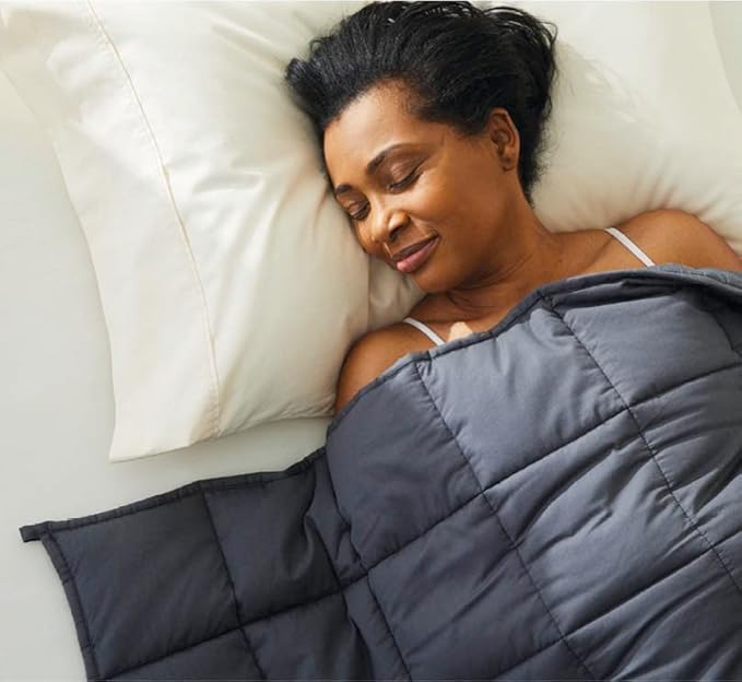 Medline Adult Weighted Blanket and Duvet Cover with Premium Glass Beads, Blanket is 15-lb., 48" x 72", for 140 to 160 lb Adult. 1 ea