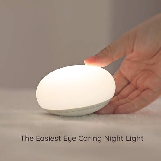 Baby Night Light, Nursery Night Lamp for Breastfeeding, Soft BPA FREE Silicone Touch Night Lamp, Eye Caring, Easy Flip Design, Stepless Dimming, 2-Pack