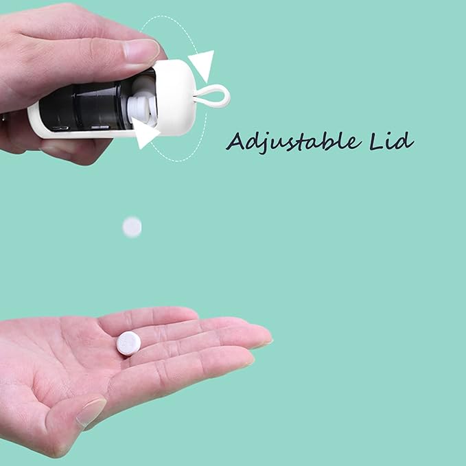 Portable Pill Box, Protect from Light Pill Dispenser Reminder Adjustable Medicine Outlet for Travel Office