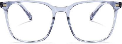Oversized Square Blue Light Blocking Glasses for Women Men, Anti-Fatigue Computer Monitor Glasses Reduce Eye Strain