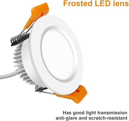 inShareplus 6 Pack 2 Inch LED Recessed Lighting, Downlight Dimmable 3W (35W Equivalent), 5000K Daylight White, CRI80, Recessed Light Fixtures with LED Driver