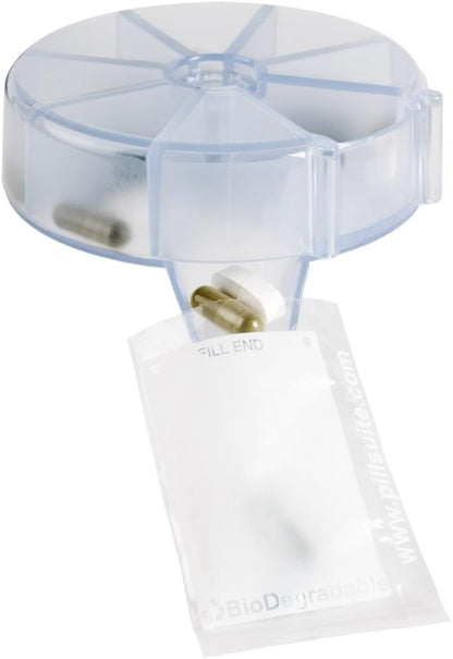 EZY DOSE Pill Sorter, Organizer, Vitamin and Medicine Packaging System for Travel, Easy-Tear Pill Pouches, BPA Free