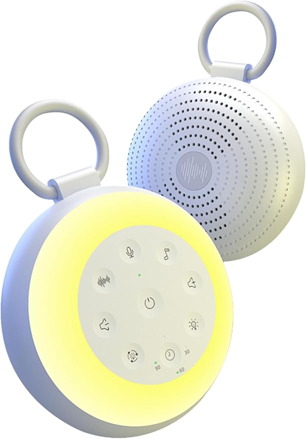 Vaydeer SA18 White Noise Machine with Recording - Portable Sound Machine & Bluetooth Speaker for Baby Adults, 24 Soothing Sounds, Night Light, Noise Canceling for Office, Sleep, Home, Travel