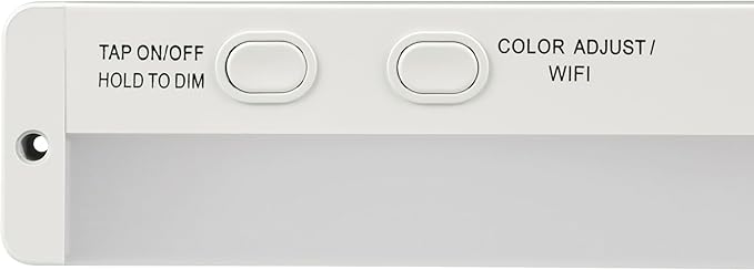 Good Earth Lighting 12" WI-FI Smart Plug-in Undercabinet Bar RGB+CCT Changing (2700-6500K), Dimmable, 500 Lumen, White