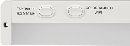Good Earth Lighting 12" WI-FI Smart Plug-in Undercabinet Bar RGB+CCT Changing (2700-6500K), Dimmable, 500 Lumen, White