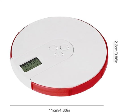 Pill Dispenser with Alarm - Smart Pill Dispenser Reminder, Automatic Pill Dispenser Elder, Pill Box with Alarm, Up to 4 Alarms Day, 7 Days Tablet Organizer with Large Digital Display for Home Office