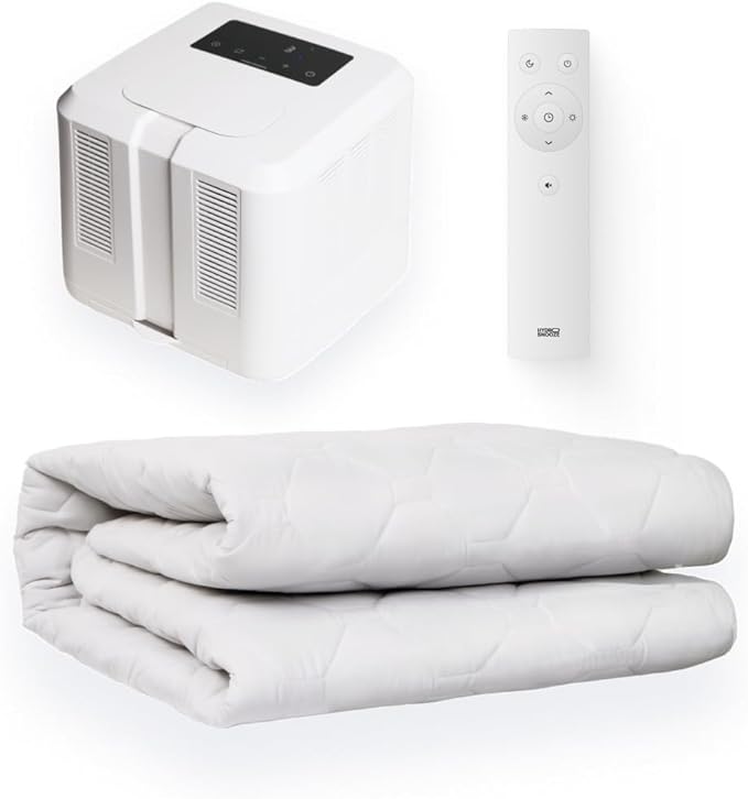 HydroSnooze Water Cooling & Heating Mattress Pad, Temperature Control Bed Cooling System, Cooling Mattress Topper Perfect for Hot Sleepers,Temp Range of 59-131°F, Queen Size (60" W x 79" L)