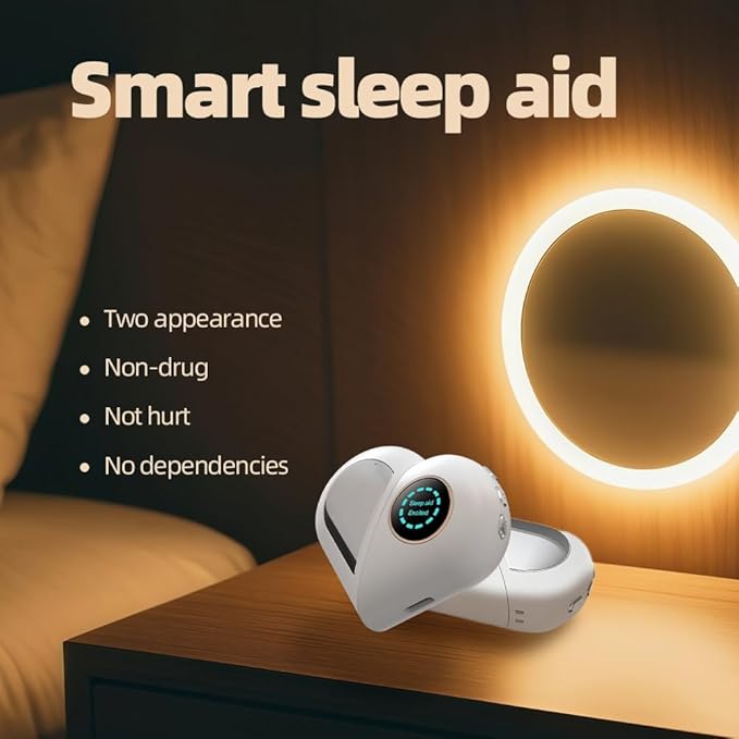 Handheld Sleep Aid Device, Low-Frequency Pulse Generator, 2 Modes with Display Screen, Relief Anxiety Insomnia Sleep Instrument for Adults Elderly