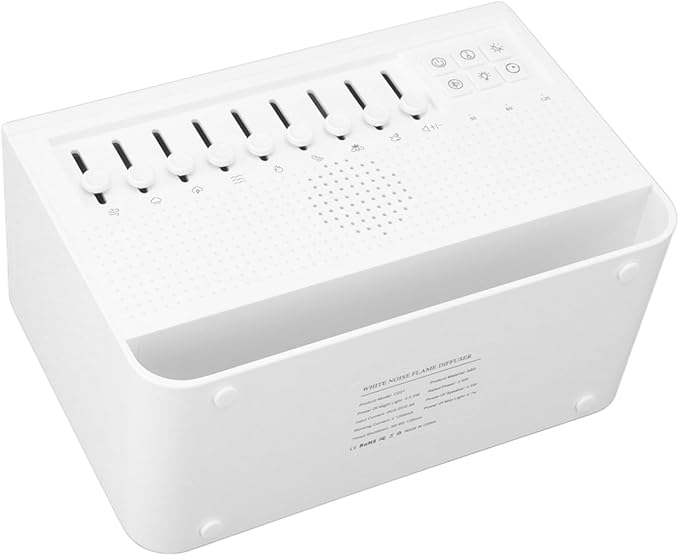 White Noise Flame Diffuser USB White Noise Simulation Flame Aromatherapy Machine Simulation Flame Aromatherapy Diffuser for Home Office ABS 200ml 850g