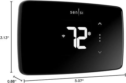 Sensi Lite Smart Thermostat, Programmable, WiFi, Easy DIY, Works With Alexa, ENERGY STAR Certified, ST25, Most Systems C-Wire Not Required, C-Wire needed with Heat/Cool Only & Heat Pump System – Black