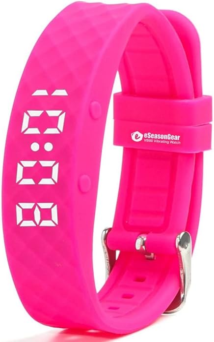 VB80 12 Alarm Vibrating Watch, Silent Vibration Shake Wake ADHD Medication Reminder
