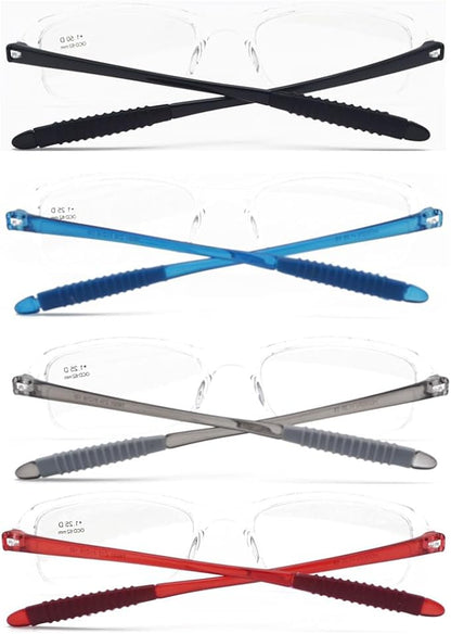 Computer Blue Light Blocking Reading Glasses(Flexible and Lightweight) UV Protection Readers Anti Eyestrain for Women Men (Clear, 1.75)