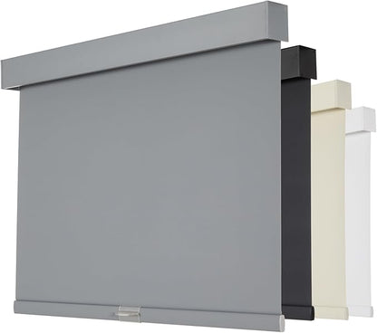 Persilux Blackout Roller Blinds for Windows, Cordless Free-Stop Roller Shades with Valance, Thermal Insulated Fabric Window Blinds, UV Protection Shades for Home and Bedroom (Grey,24" W x 72" H)