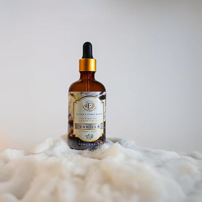 Luxurious Vanilla Essential Oil by Enhanced Essentials|Slow Distilled & Pure|for Diffusers,Skin Care, Aromatherapy, Bath,Massage,Perfume,Gifting,Soap & Candle Making|with Glass Dropper|100 ml Pack