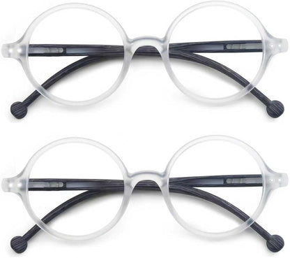 Round Reading Glasses Women Men Blue Light Blocking Circular Readers Unisex Ultra Lightweight Circle Cheaters Glasses
