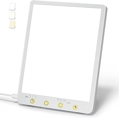 Light Therapy Lamp - 10000 Lux 3 Color Temperature & Wall Mount Therapy Light, Touch Control Daylight Lamps with Memory Function for Home/Office Use As Lift Mood.