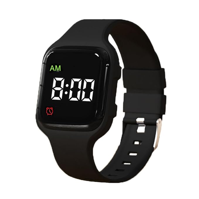 Vibrating Alarm Watch, Potty Training Watch Water Resistant Medical Reminder Wristband with Timer (Black)