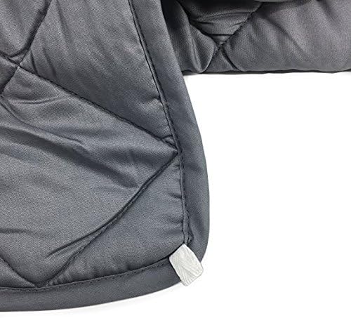 HYPNOSER Weighted Blanket Twin Size (15 lbs 48"x72") for Kids and Adults | Heavy Blanket for Better Sleep, Fits Twin or Full Size Beds (Dark Grey)