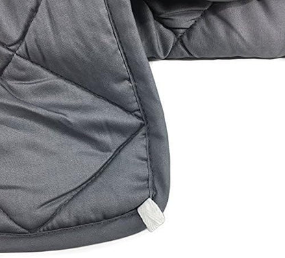 HYPNOSER Weighted Blanket Twin Size (15 lbs 48"x72") for Kids and Adults | Heavy Blanket for Better Sleep, Fits Twin or Full Size Beds (Dark Grey)