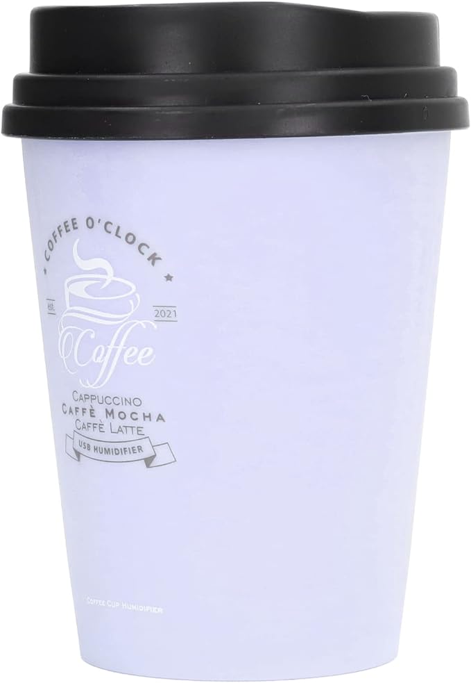 Coffee Cup Humidifier, Compact Lightweight Cute Desktop Humidifier for Baby Bedroom Travel Office Home Use