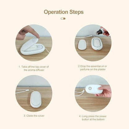 Travel Mini Diffuser for Essential Oils Multifunction Waterless Mini Car Aromatherapy Diffuser for Room Office Bedroom(Black)