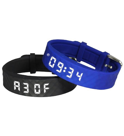 Potty Training Watch - Rechargeable Silent Vibrating Wristband - Medical Reminder Watch - with Timer and 15 Daily Alarms (Black)
