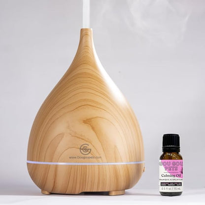 Holistic Natural Derived Calming Pet Essential Oil Blend & Diffuser Set for Anxiety: Relax Your Pet with Natural and Clean Ingredients While Providing Stress Relief - Made in USA – 15mL