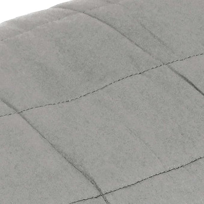 Gray Cotton Weighted Blanket King Size 33.1 lb, Hypoallergenic Breathable Fabric with Glass Beads for Anxiety Relief and Deep Sleep, Geometric Pattern, Easy Hand Wash, 86.6 x