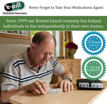 e-Pill TimeCap – Smart Pill Bottle Cap with Last Opened Time Stamp & Up to 24 Daily Alarms