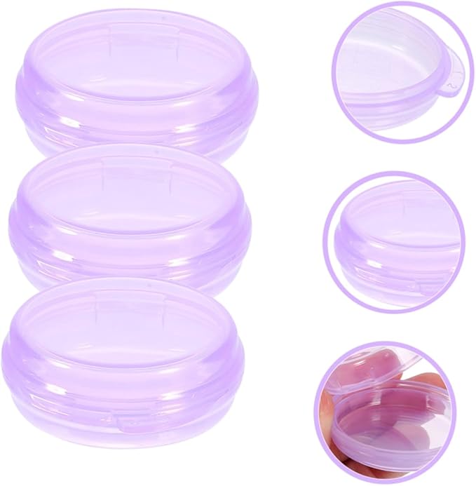 Baluue 3pcs Round Medicine Organizer Compact Pill Dispenser for Travel Material for Daily Medication Management and Storage