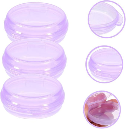 Baluue 3pcs Round Medicine Organizer Compact Pill Dispenser for Travel Material for Daily Medication Management and Storage