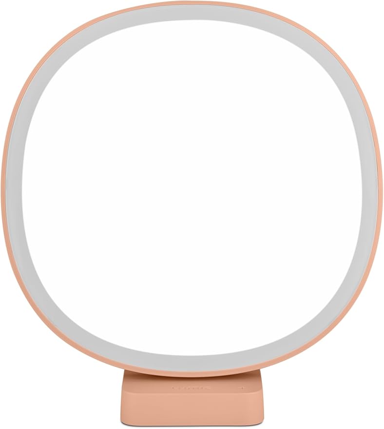 Lumie Dash – 10,000 Lux Compact Bright Light Therapy Lamp for Mood and Energy Boost and Winter Blues Relief, Crystal Clear Illumination and Maximum Visual Comfort - Terracotta Pink