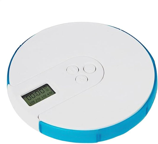 Pill Dispenser with Alarm - Smart Pill Dispenser Reminder, Automatic Pill Dispenser Elder, Pill Box with Alarm, Up to 4 Alarms Day, 7 Days Tablet Organizer with Large Digital Display for Home Office