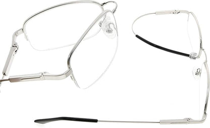 Eyekepper 97% Blue Light Blocking Reading Glasses-Better Sleep Computer Readers-Mens Womens Memory Titanium