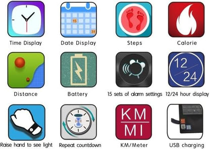 Vibrating Alarm Reminder Watch, Silent Alarm Wristband up to 15 Personal Alarms or Pill Reminders per Day