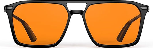 Goiteia Orange Blue Light Blocking Glasses-Retro 70s Blue Light Glasses for Men Women, Easier Sleep and Migraine Relief