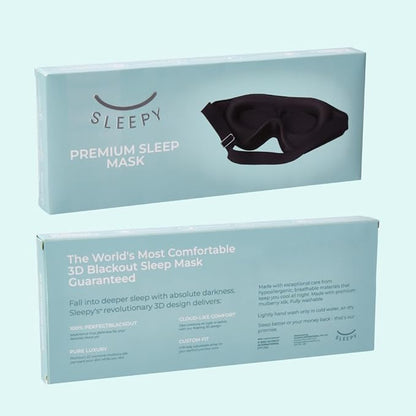 GLOWCO 3D Sleep Mask, Contoured Eye Mask for Sleeping – 100% Blackout, Zero Pressure, Adjustable Strap, Light Blocking Eye Cover for Side Sleepers & Back Sleepers, Travel, Men and Women
