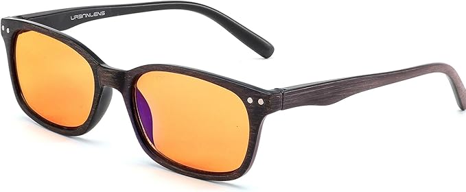 Blue Light Blocking Reading Glasses - For Better Sleep, Reduce Eye Strain for Women + Men, With Wooden Finishes (Brown, 2.75, x)