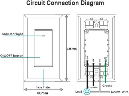 Switch (Matter) Smart Switch, App & Voice Control, Thread, Works with Apple Home, Alexa, Google Home, SmartThings, 100% Privacy, requires Thread Border Router, Neutral Wire Required