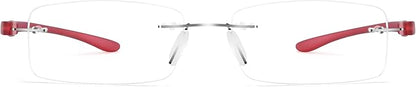 Bhigh 2 Pack Reading Glasses Blue Light Reading Glasses men's reading glasses for women Frameless Computer Reading Glasses
