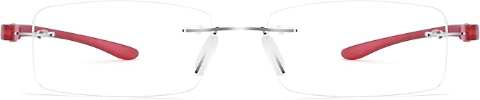 Bhigh 2 Pack Reading Glasses Blue Light Reading Glasses men's reading glasses for women Frameless Computer Reading Glasses
